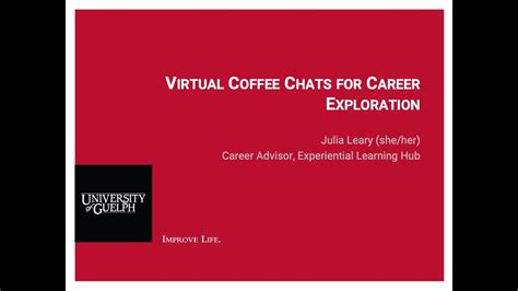 Virtual Coffee Chats For Career Exploration Informational Interviews