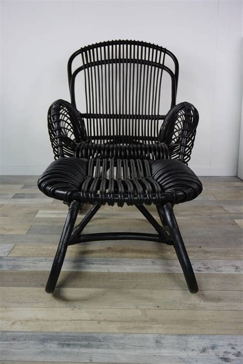 Make mealtimes more inviting with comfortable and attractive dining room and kitchen chairs. Black Rattan Set of Armchair with Ottoman and Side Table ...