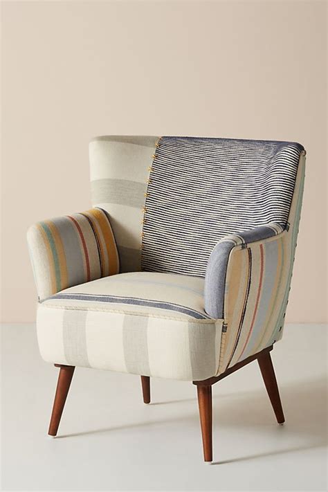 Striped Petite Accent Chair Accent Chairs Patterned Chair Patterned