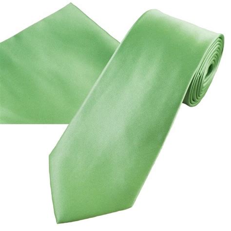 Plain Bright Sage Green Men S Satin Tie Pocket Square Handkerchief