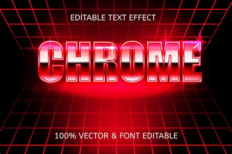 Chrome Style Retro 80s Text Effect Graphic By 5amilstudio55 · Creative