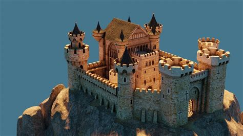 Medieval Fantasy Castle 3d Model Cgtrader
