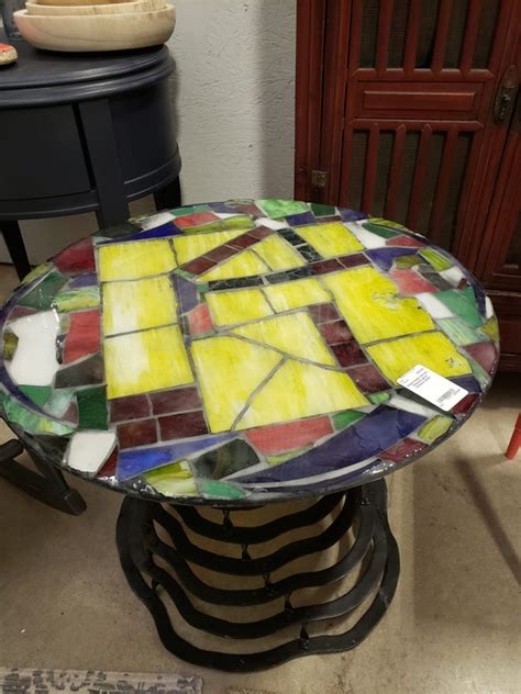 Mid Century Modern Mosaic Side Table Etsy