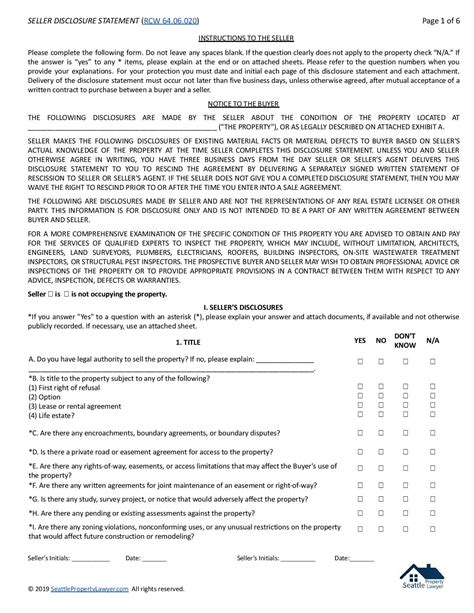 Seller Disclosure Statement Form 17 Explained — Real Estate Lawyer