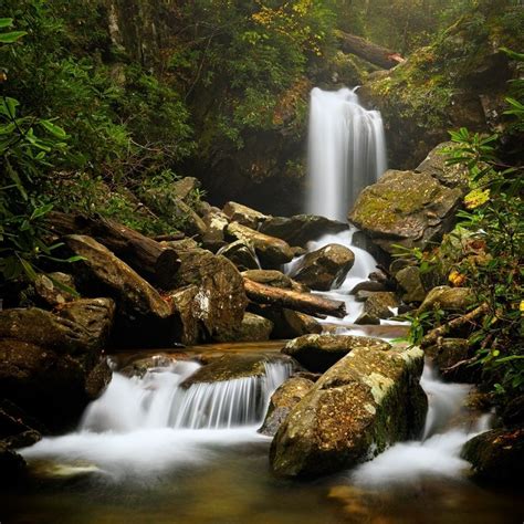 Grotto Falls Waterfall Smoky Mountain National Park Waterfall