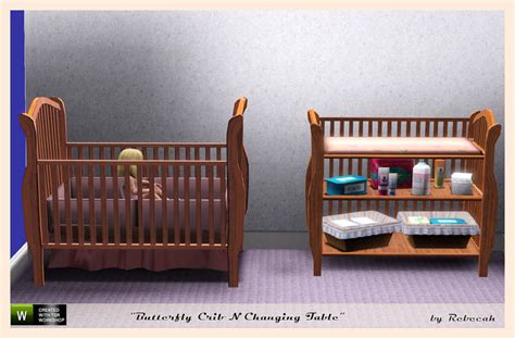 Rebecahs Butterfly Crib N Changing Table