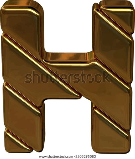 Gold 3d Symbol Made Bullion Letter Stock Vector Royalty Free
