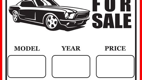 Car For Sale Sign Pdf Free Download