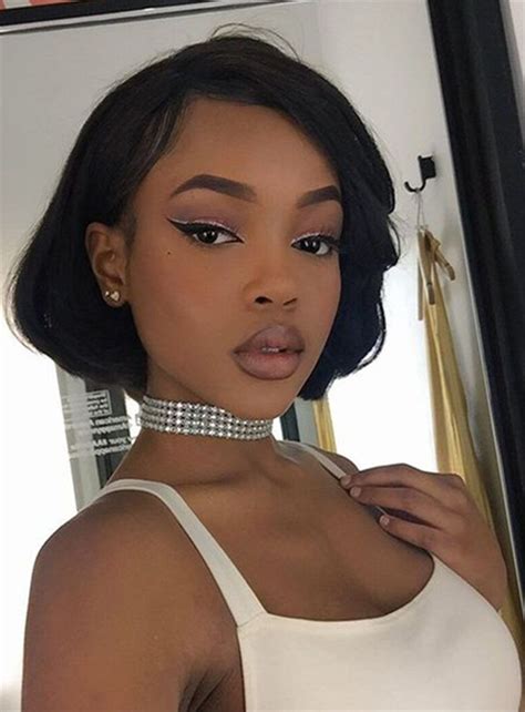 These are the most stylish african american hairstyles and haircuts that'll keep you looking chic and cool a straight and smooth bun can quickly be turned into a cute look with the addition of a scarf. cocowig.com SUPPLIES 8 Inches Straight Women Lace Front ...
