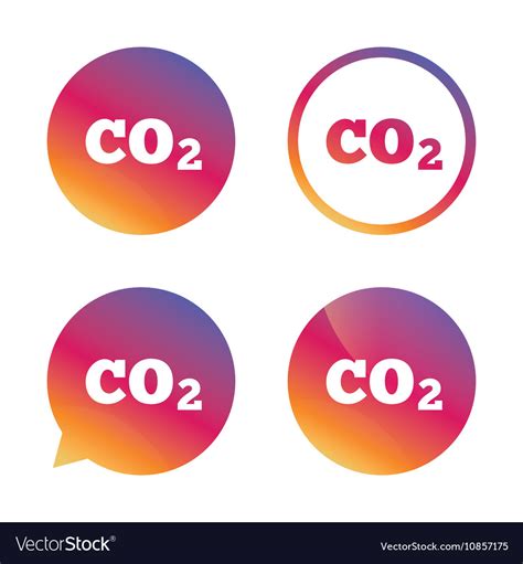 Co2 Carbon Dioxide Formula Sign Icon Chemistry Vector Image