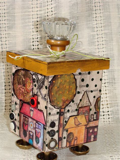 My Art Journal Altered Boxes And Assemblages Painted Boxes Cigar Box