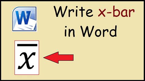 How To Write X Bar In