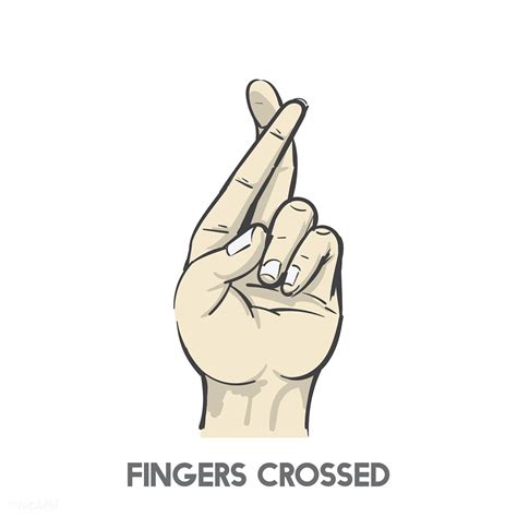 Cross Your Fingers Idiom Vector Premium Image By