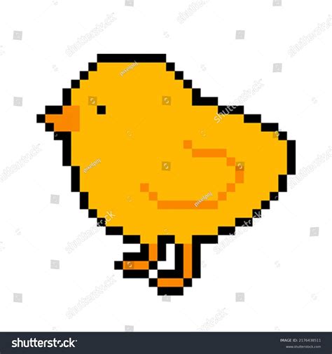 Baby Chick Pixel Art Style 32 Stock Vector Royalty Free 2176438511