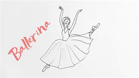How To Draw A Simple Ballerina Youtube
