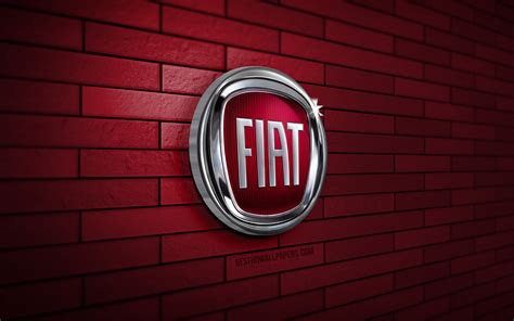 Download Imagens Logotipo 3d Da Fiat 4k Parede De Tijolos Roxa