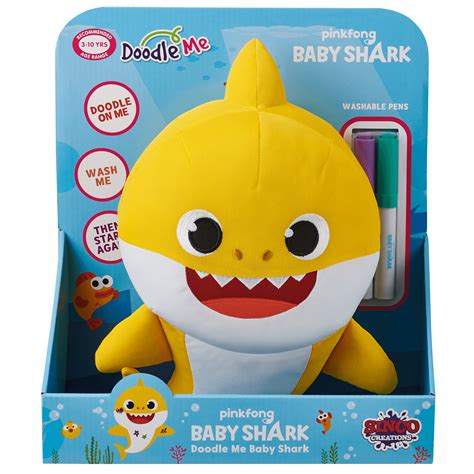 Pinkfong Baby Shark Doodle And Wash Plush Doll Baby Shark