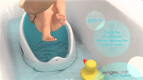 Designed for comfort and safety, the bath support assures that your child's hygiene is maintained with a clear water and easy to rinse bathing process. Baby Bath Support - AngelCare Canada - YouTube