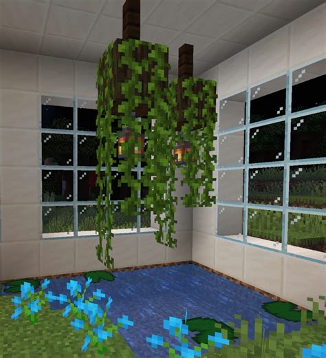 .minecraft tutorial i'm going to show you how to build an awesome hanging house that's perfect for minecraft survival! Hanging Plants in 2020 | Easy minecraft houses, Minecraft ...