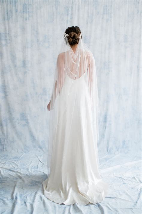 Julietta Draped Petal Wedding Veil Sash And Veil Artisan Veil Maker