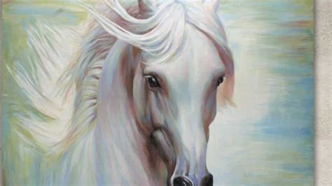White Horse Das Weisse Pferd Original Painting By Jando Art Studio