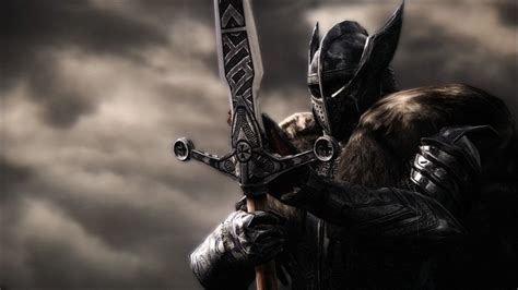 Knight The Elder Scrolls V Skyrim Sword Helmet Armor Warrior Hd
