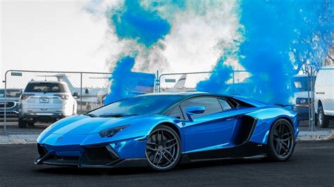 Blue Chrome Lamborghini Aventador 4k Youtube