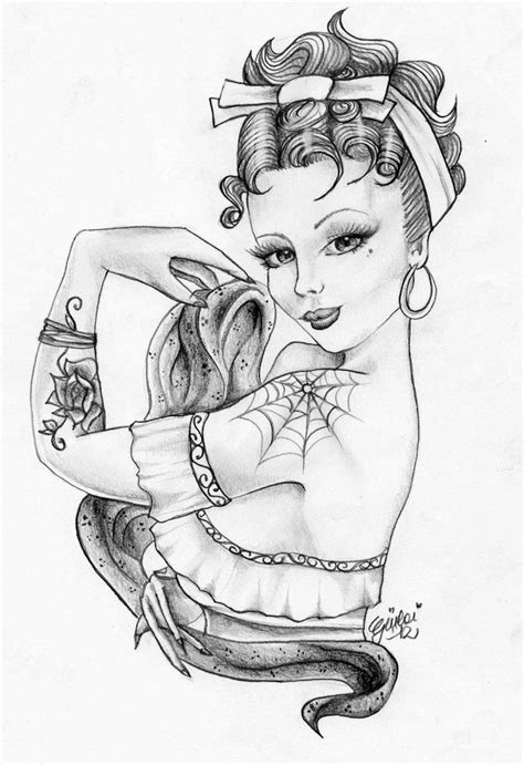 Zombie Pin Up Girl Tattoo This Would Be Awesome With A