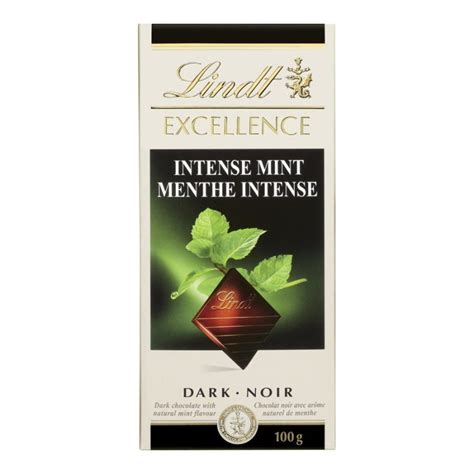 Lindt Excellence Dark Chocolate Bar Intense Mint 100g