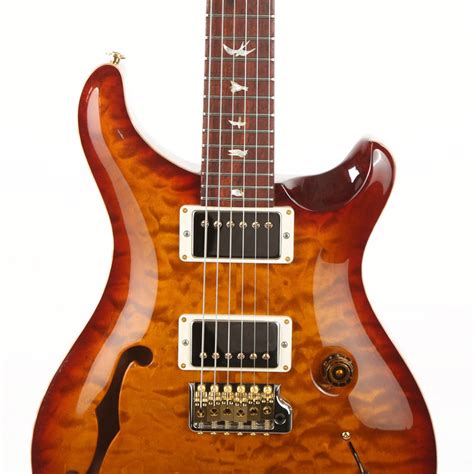 Prs Custom 24 Semi Hollow Wood Library 10 Top Quilt Maple And Figured