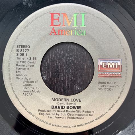 David Bowie Modern Love 1983 Don Mills Pressing Vinyl Discogs
