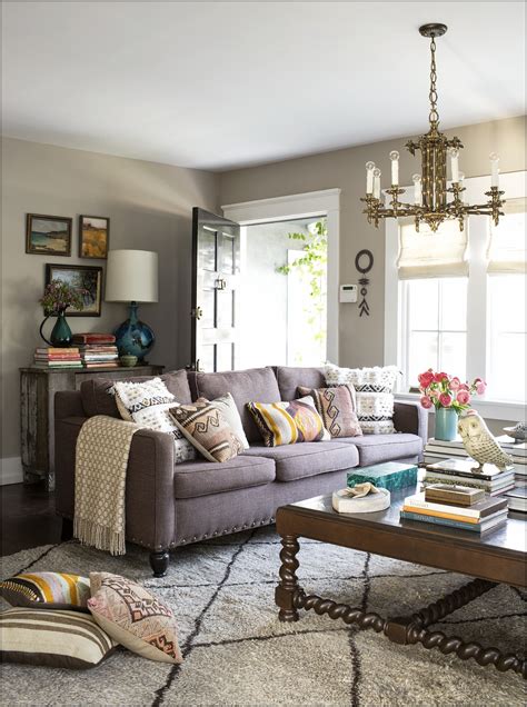 Gray Living Room With Brown Furniture Ideas Living Room Home