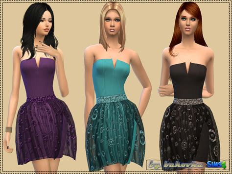 Corset Dress Circle By Bukovka Sims 4 Female Clothes