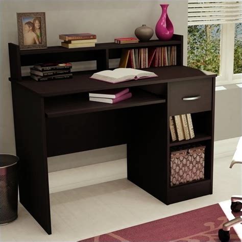 The modern and small laptop desk now is just more affordable as compared to the old desks that will require you to spend a lot of money. South Shore Axess Small Wood Computer Desk with Hutch in ...