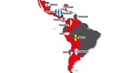 Mapa de la izquierda en Latinoamérica estos son los países donde