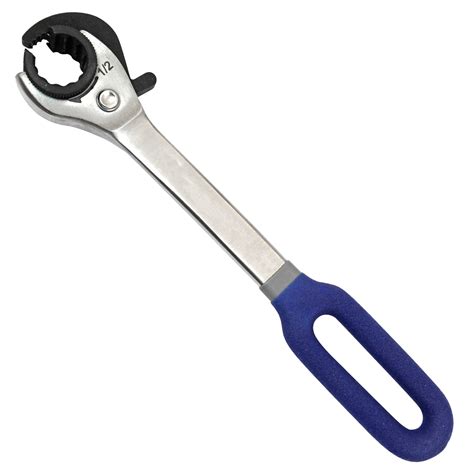 4lifetimelines 12 Inch Sae Ratcheting Open End Line Wrench