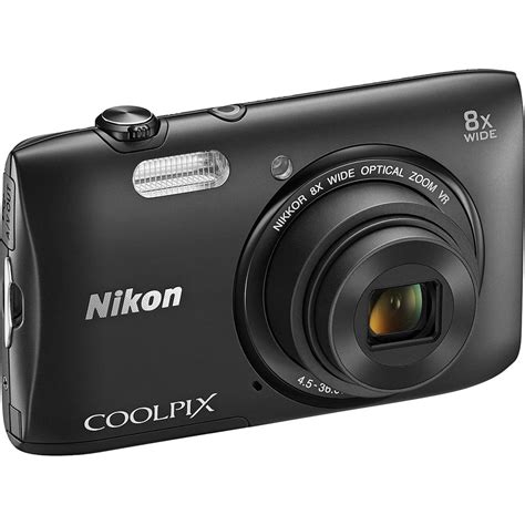 Nikon Coolpix S3600 Digital Camera Black 26452 Bandh Photo Video
