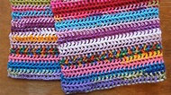 Easy Afghan ( Scarf) Made With Leftover Yarn -How To Crochet A Scrap ...