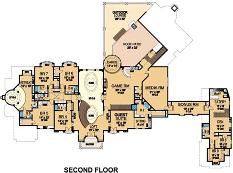 House Plan 5445 00230 Luxury Plan 14727 Square Feet 8 Bedrooms 10