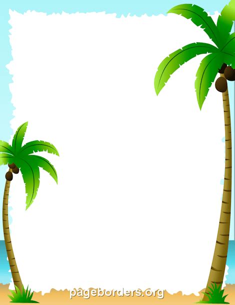 Palm Tree Border Clip Art Page Border And Vector Graphics