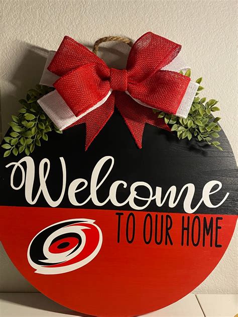 Hockey Inspired Welcome Sign Etsy