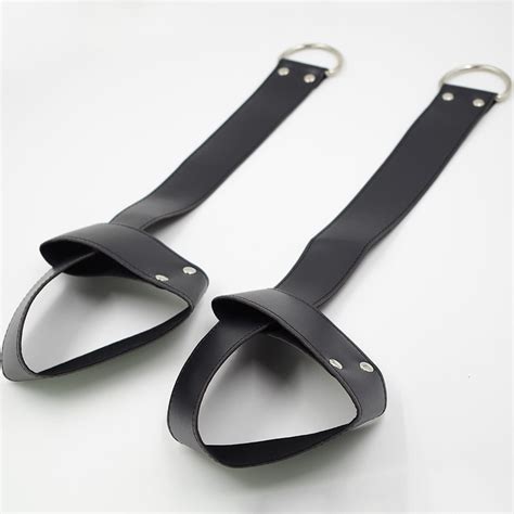 Buy Suspension Hand Cuffs Pvc Leather Hanging Straps Sex Restraint Toys For