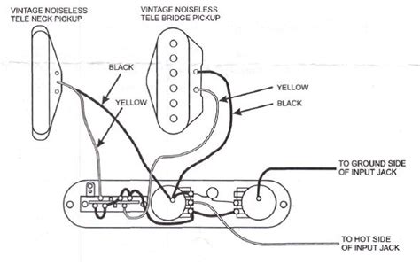 Fender vintage noiseless telecaster neck pickup 3 wires. Vintage Noiseless wiring and treble bleed? | Telecaster Guitar Forum
