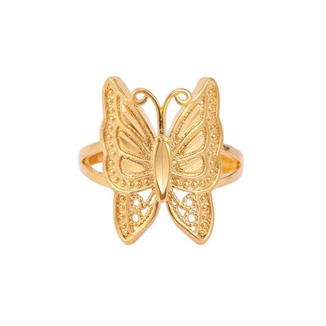 24k Gold Butterfly Ring Resizable Amara Carmen