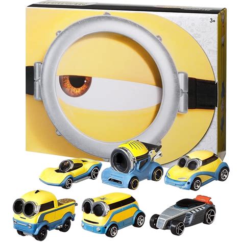 Hot Wheels Minions Bundle 6 Pack Of Vehicles 1 64 Scale Themed To
