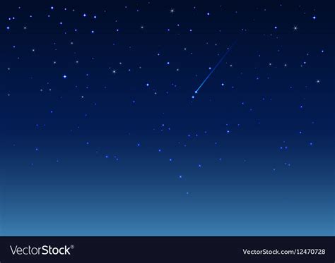 Shooting Star In Night Sky Royalty Free Vector Image