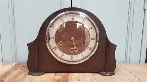 Art Deco Mantle Clock Vintage Smiths Westminster Chimes Mantel Clock