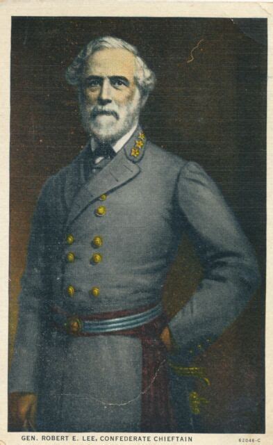 Vintage Gen Robert E Lee Confederate Chieftain Tinted Portrait
