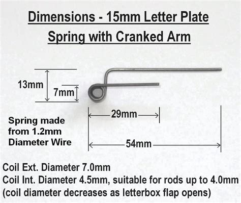 Pack Of 4 Letter Plateletterbox Springs With Cranked Arm 2 Different