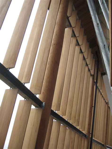 Strip Cladding Clear Elliptical Louvers Power Wood Corp Wooden
